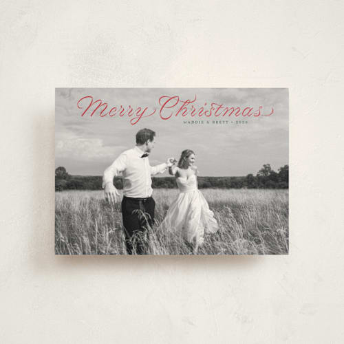 This is a ruby christmas postcards with standard by Alston Foster called endearing printing on signature in postcard