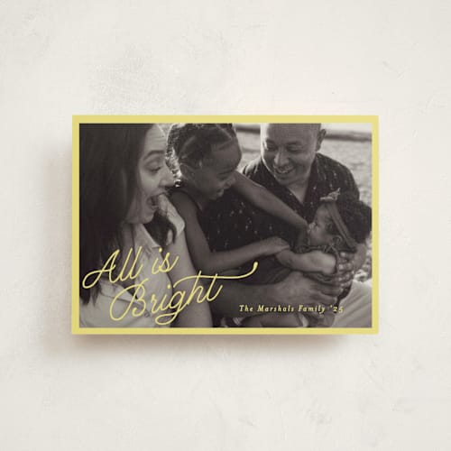 This is a shine star christmas postcards with standard by Pati Cascino called all is bright! printing on signature in postcard