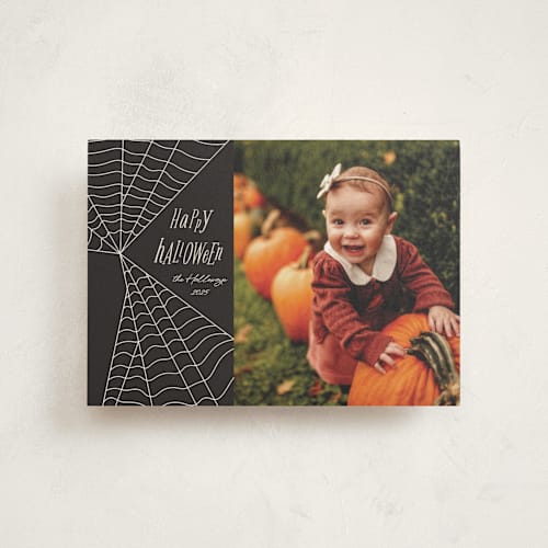 This is a night halloween party invitations cards with standard by Morgan Kendall called web printing on signature in postcard
