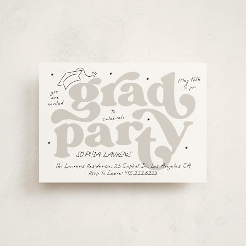 This is a ink graduation invitations with standard by Tamara Hilje called marker printing on signature in petite