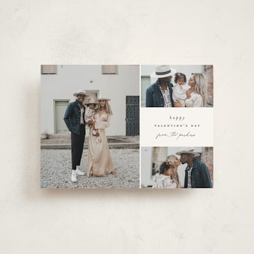 This is a stone valentine postcards with standard by Brianne Larsen called minimally printing on signature in postcard