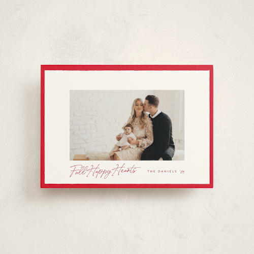 This is a strawberry valentine postcards with standard by Rebecca Durflinger called simple edge printing on signature in postcard