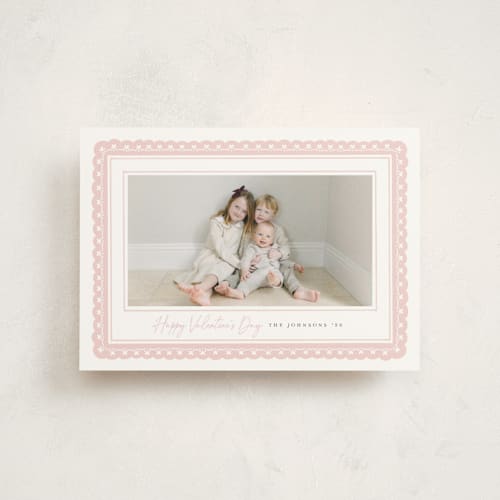 This is a petal valentine postcards with standard by Michelle Taylor called scallop hearts printing on signature in postcard