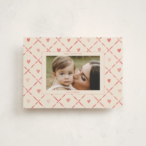 This is a sand valentine postcards with standard by Daisyworks Studio called lattice of love printing on signature in postcard