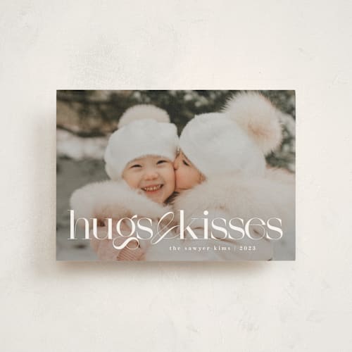 This is a sugar valentine postcards with standard by Olivia Raufman called happy hugs printing on signature in postcard
