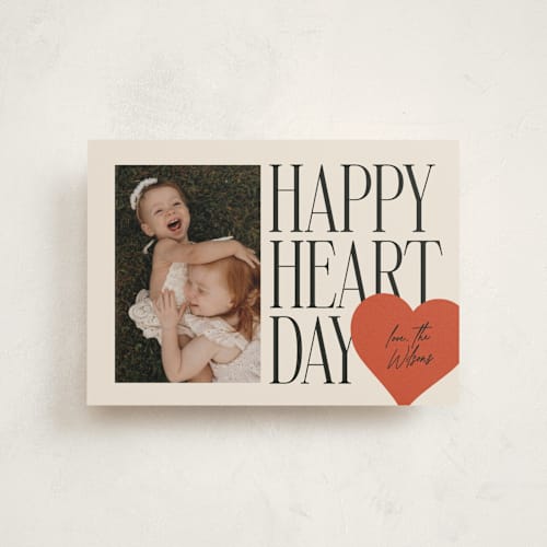 This is a cherry valentine postcards with standard by Ekko Studio called mod heart printing on signature in postcard