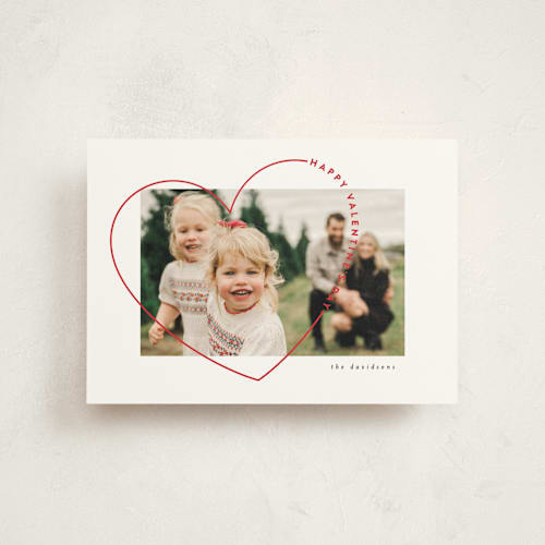 This is a cotton valentine postcards with standard by Iveta Angelova called valentine frame printing on signature in postcard