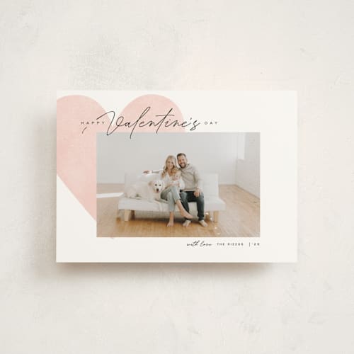 This is a kiss valentine postcards with standard by Pixel and Hank called little keepsake printing on signature in postcard