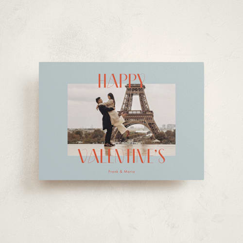 This is a blue sky valentine postcards with standard by Ani Somi called paris printing on signature in postcard