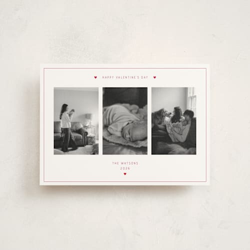 This is a cherry valentine postcards with standard by Danielle Nakashima called simple hearts printing on signature in postcard