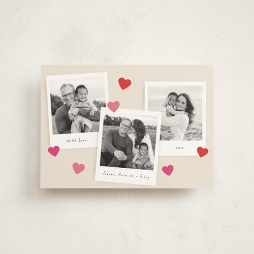 This is a marshmallow valentine postcards with standard by Morgan Kendall called instamatic printing on signature in postcard