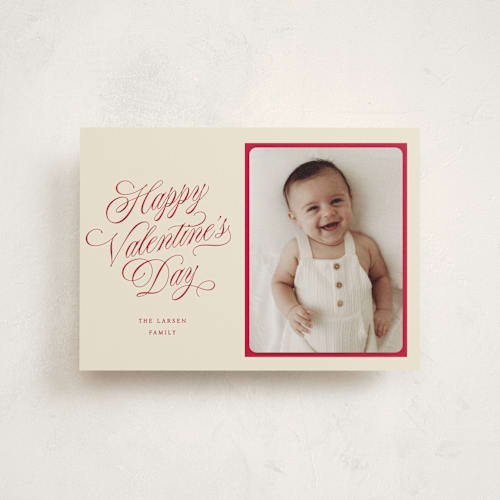 This is a cream valentine postcards with standard by Robert and Stella called valentines classic printing on signature in postcard