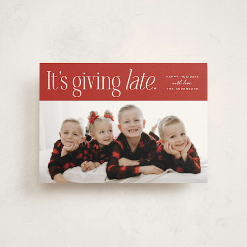 This is a scarlet valentine postcards with standard by Heather Schertzer called it's giving printing on signature in postcard