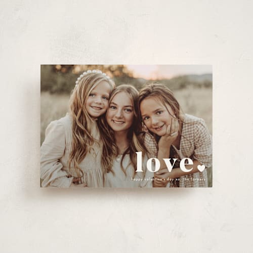 This is a cotton valentine postcards with standard by Stacey Meacham called love period printing on signature in postcard