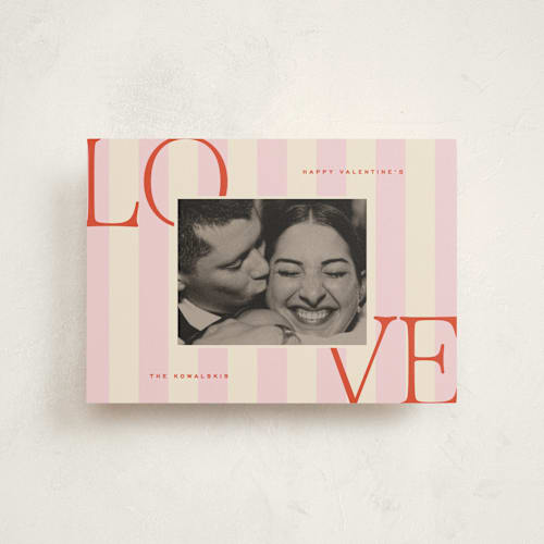 This is a bubblegum valentine postcards with standard by Ellen Schlegelmilch called l o v e printing on signature in postcard