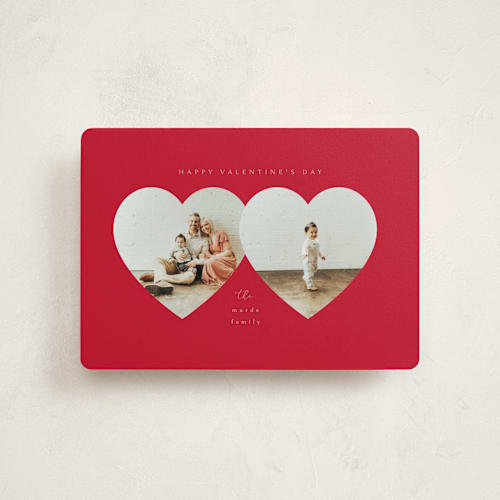 This is a cherry valentines day with standard by Kanika Mathur called heart frames printing on recycled smooth signature in petite