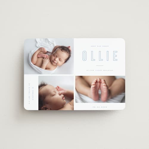 This is a sky birth announcement magnets with standard by Kristie Kern called sweet gallery printing on magnet paper in magnet