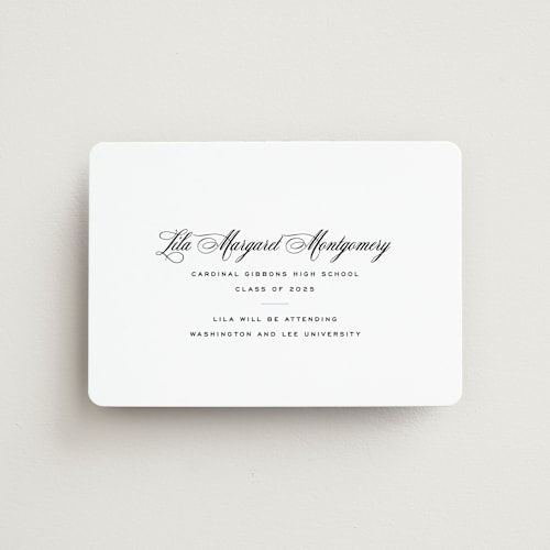 This is a pearl graduation announcements with standard by Megan Davis called cannes printing on magnet paper in magnet