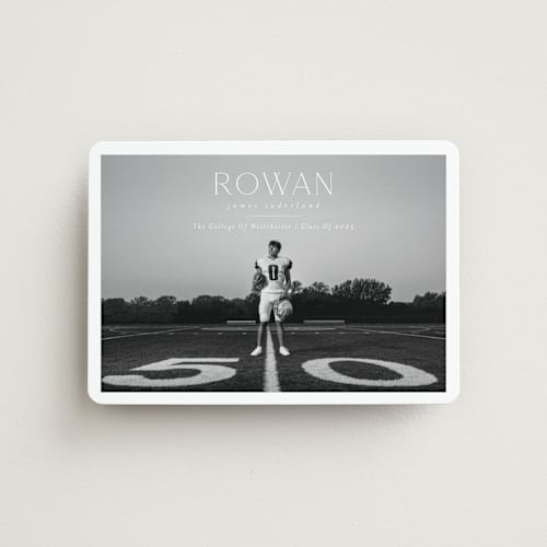 This is a alba graduation announcements with standard by Deynaaz Daraei called balzac printing on magnet paper in magnet