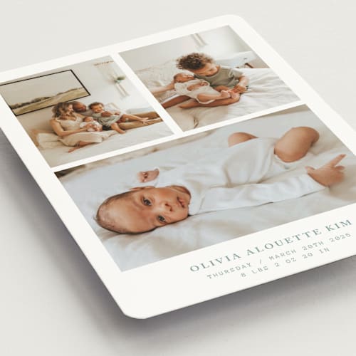 This is a shortcake birth announcement magnets with standard by Bramble Studio called windows to our heart printing on magnet paper in magnet