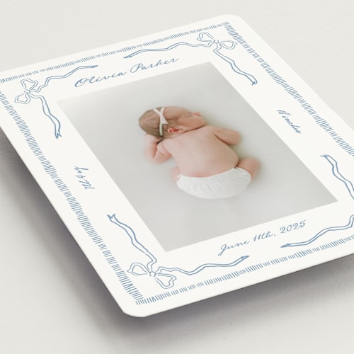 This is a sky birth announcement magnets with standard by Jelena Vuletic called arabella printing on magnet paper in magnet