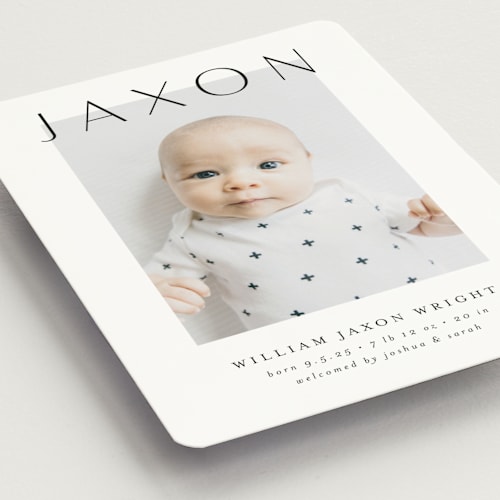 This is a ash birth announcement magnets with standard by Lehan Veenker called lift printing on magnet paper in magnet