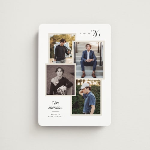 This is a cloud graduation announcements with standard by Jennifer Wick called seventeen printing on magnet paper in magnet