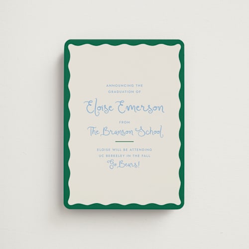 This is a tide graduation announcements with standard by Megan Davis called augusta printing on magnet paper in magnet