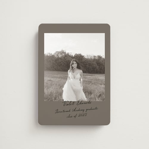 This is a earth graduation announcements with standard by Sara Hicks Malone called scrapbook printing on magnet paper in magnet