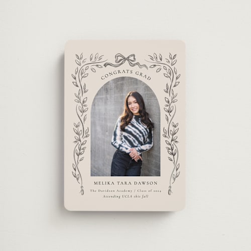 This is a ink graduation announcements with standard by Petra Kern called chic printing on magnet paper in magnet