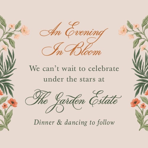 This is a garden enclosure cards with standard by Elly called garden heirloom printing on signature in mini