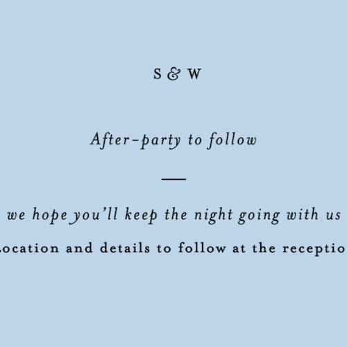 This is a sky enclosure cards with standard by Blustery August called tarte tatin printing on signature in mini