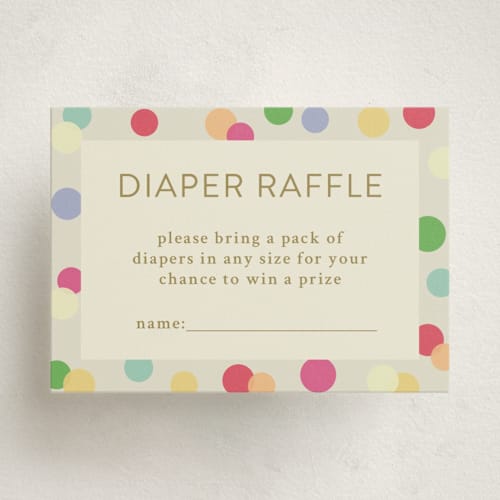 This is a color pop baby shower insert cards with standard by Stephanie Heinrich Godbout called colorful baby sprinkle printing on signature in standard
