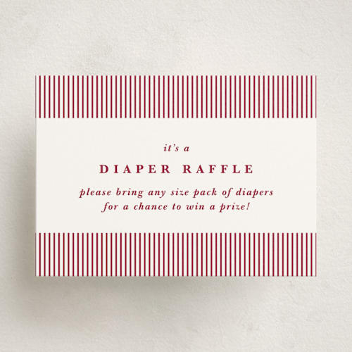 This is a bing cherry baby shower insert cards with standard by Charter Oaks Creative called classic cherries printing on signature in standard