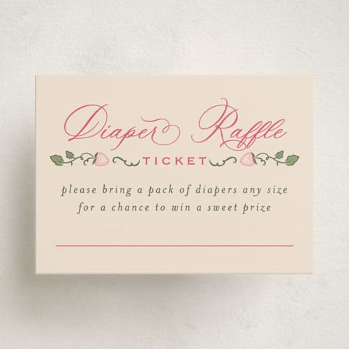 This is a berry baby shower insert cards with standard by letterfix called very berry printing on signature in standard