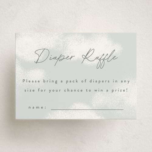 This is a cloud baby shower insert cards with standard by Everett Paper Goods called moondust printing on signature in standard