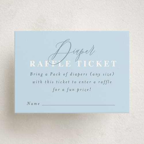 This is a baby blue baby shower insert cards with standard by Itsy Belle Studio called botanical blocks printing on signature in standard