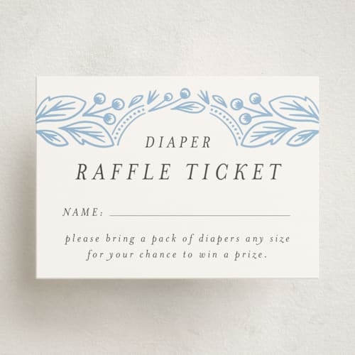 This is a powder baby shower insert cards with standard by Jen Owens called arch printing on signature in standard