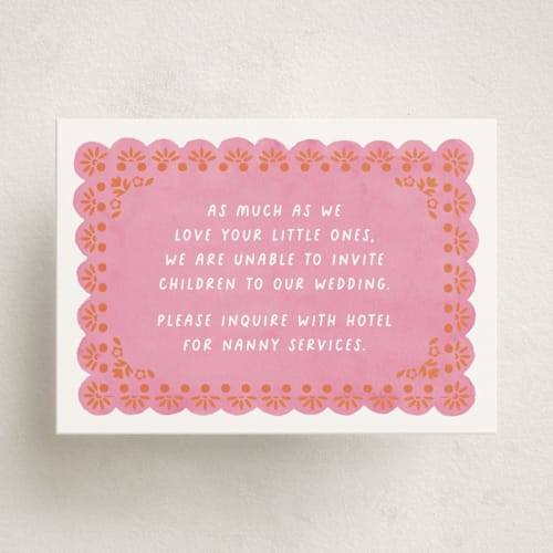 This is a carnation enclosure cards with standard by Itsy Belle Studio called vienes printing on signature in mini