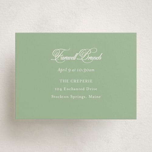 This is a mint enclosure cards with standard by Melinda Denison called romantic garden printing on signature in mini