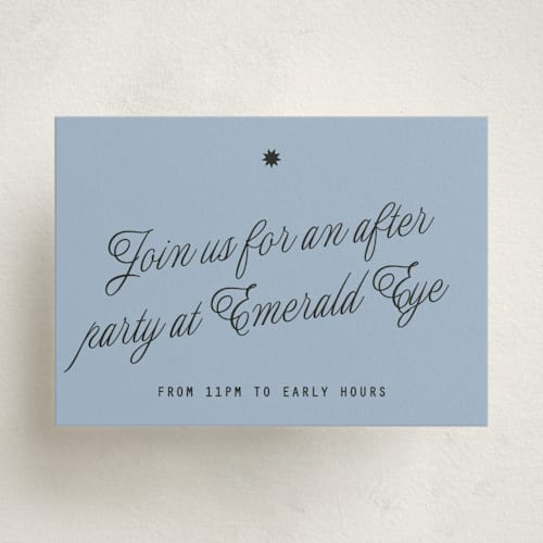 This is a sky enclosure cards with standard by Blustery August called cheers printing on signature in mini