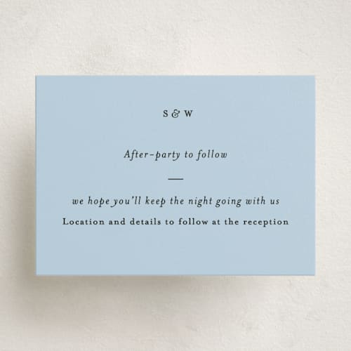 This is a sky enclosure cards with standard by Blustery August called tarte tatin printing on signature in mini