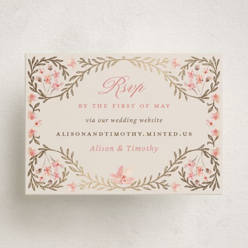 This is a versailles enclosure cards with foil pressed by Claudia Orengo called victorian printing on signature in mini