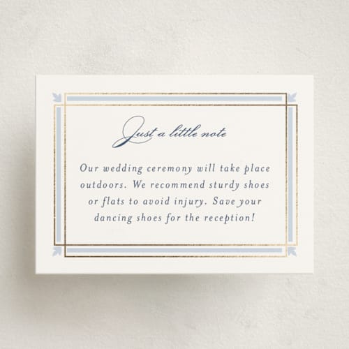 This is a dusty blue enclosure cards with foil pressed by Janean Hinger called aurelia printing on signature in mini