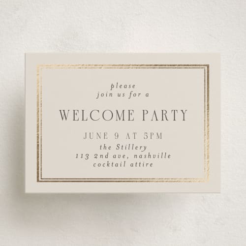 This is a champagne enclosure cards with foil pressed by Nicole Walsh called grace printing on signature in mini