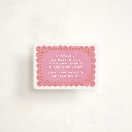 This is a carnation enclosure cards with standard by Itsy Belle Studio called vienes printing on signature in mini