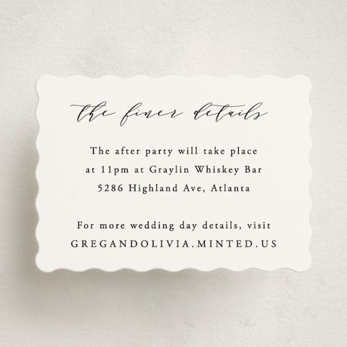 This is a lily enclosure cards with standard by Hooray Creative called classy type printing on signature in mini