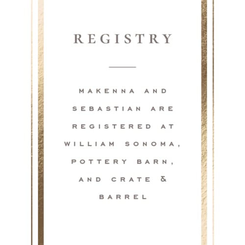 This is a chantilly enclosure cards with foil pressed by Wildfield Paper Co called hampton printing on signature in mini