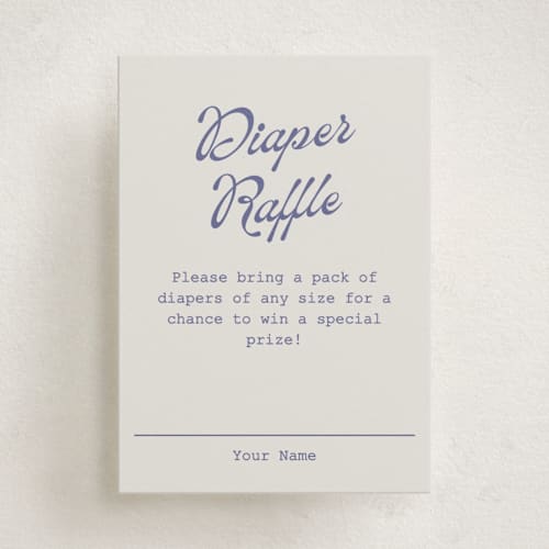 This is a twilight frost baby shower insert cards with standard by Cass Loh called baby hippo printing on signature in standard