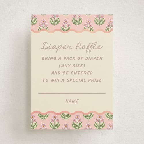 This is a poppy baby shower insert cards with standard by Creo Study called botanical maximalism printing on signature in standard